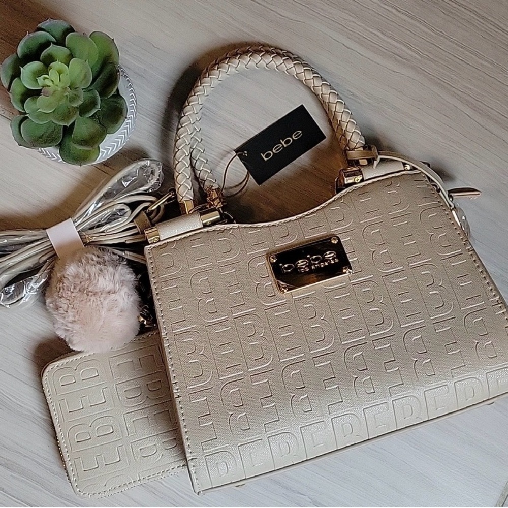BEBE Cream Handbag
